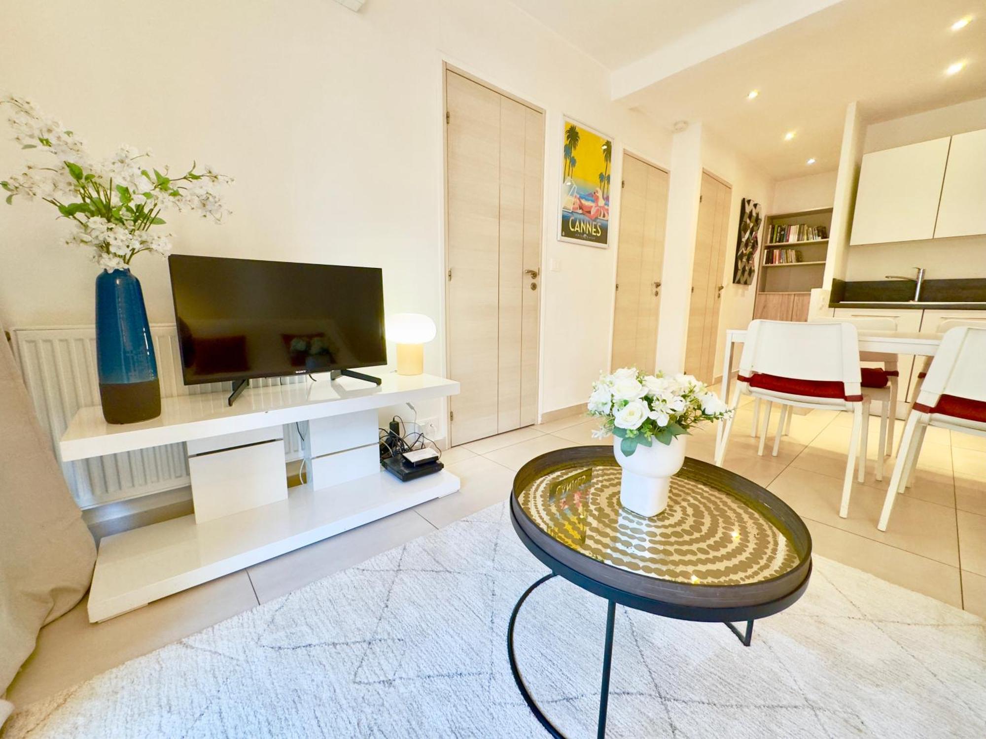 Superbe Appartement Avec Terrasse 1Mn Des Plages De La Croisette Канны Экстерьер фото